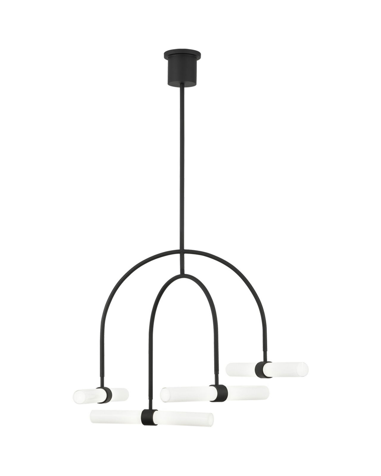 Calumn 4-Light Chandelier Nightshade Black