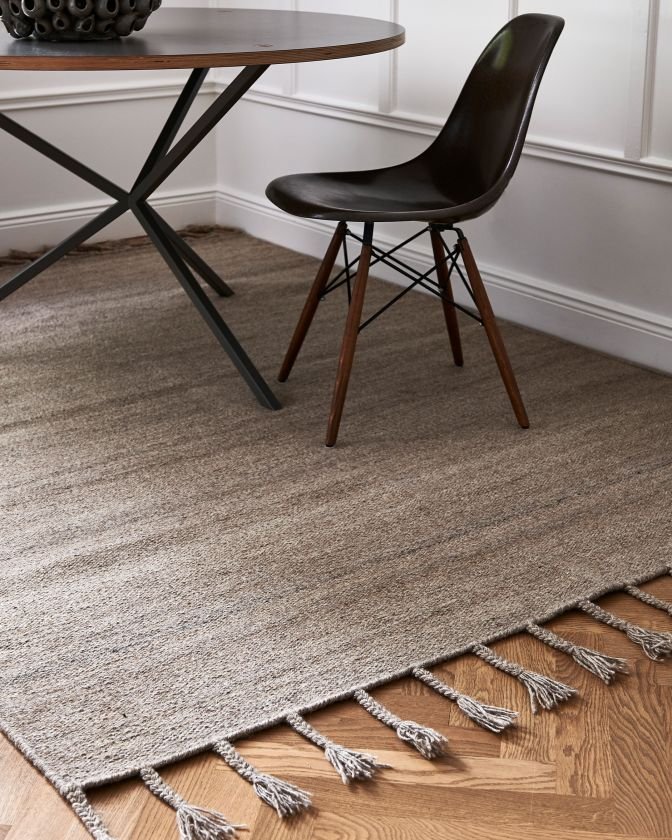 Plain rug beige