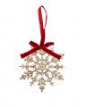 Weston Snowflake Ornament Gold/Red