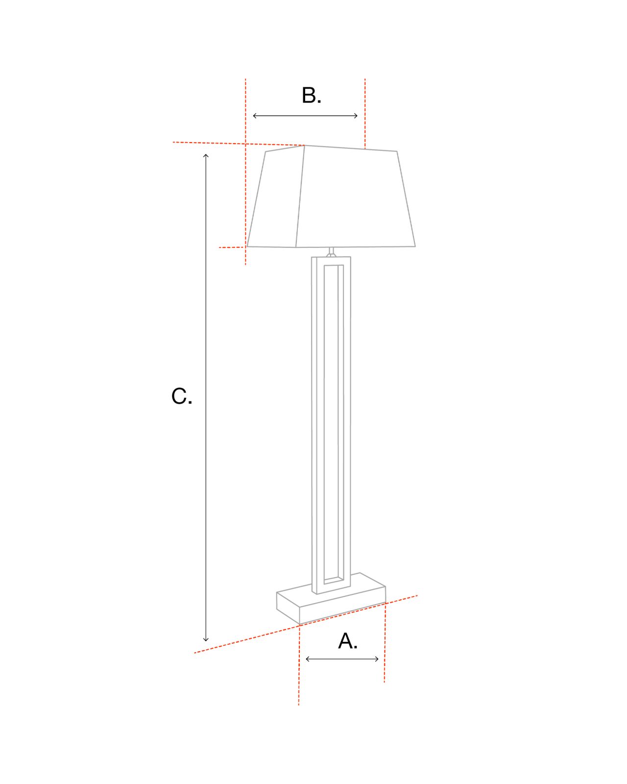 Argento Floor Lamp Brass