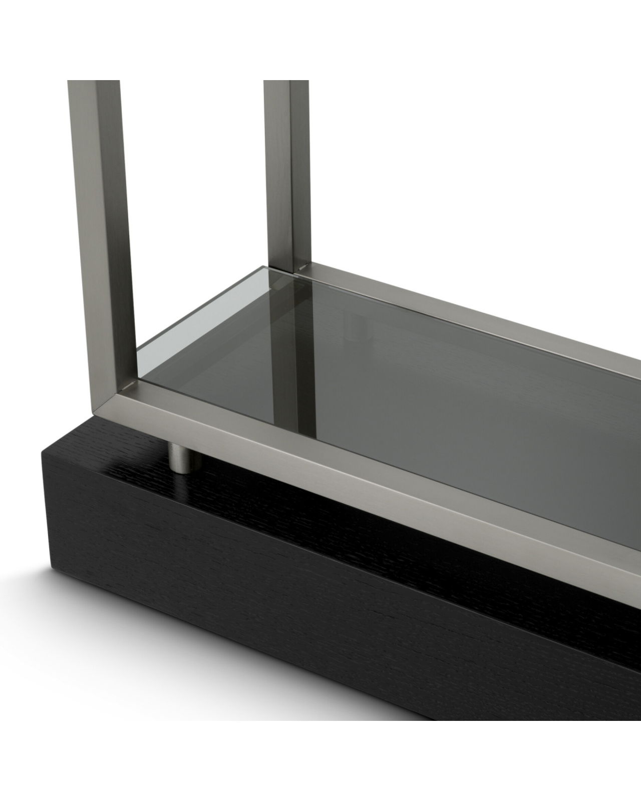 Corrado I bücherregal bebürsteter stahl