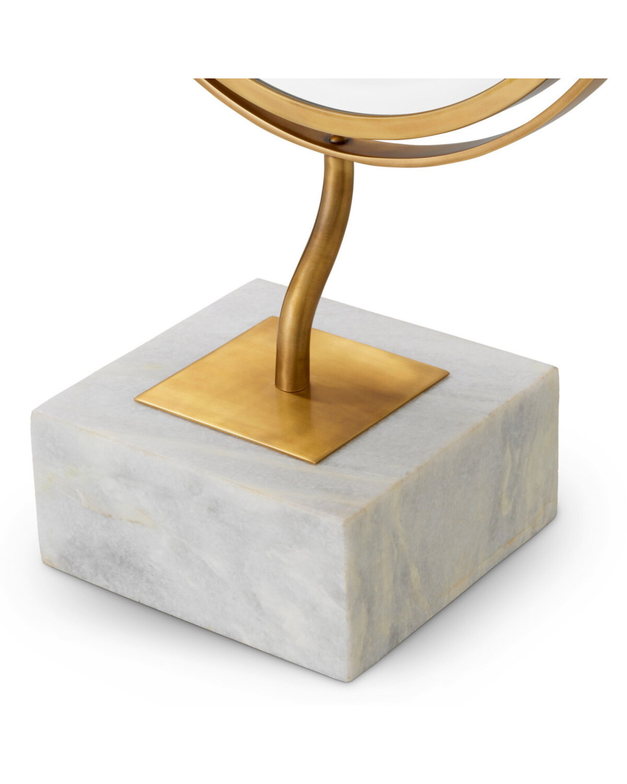 Jovanni tabletop mirror in antique brass