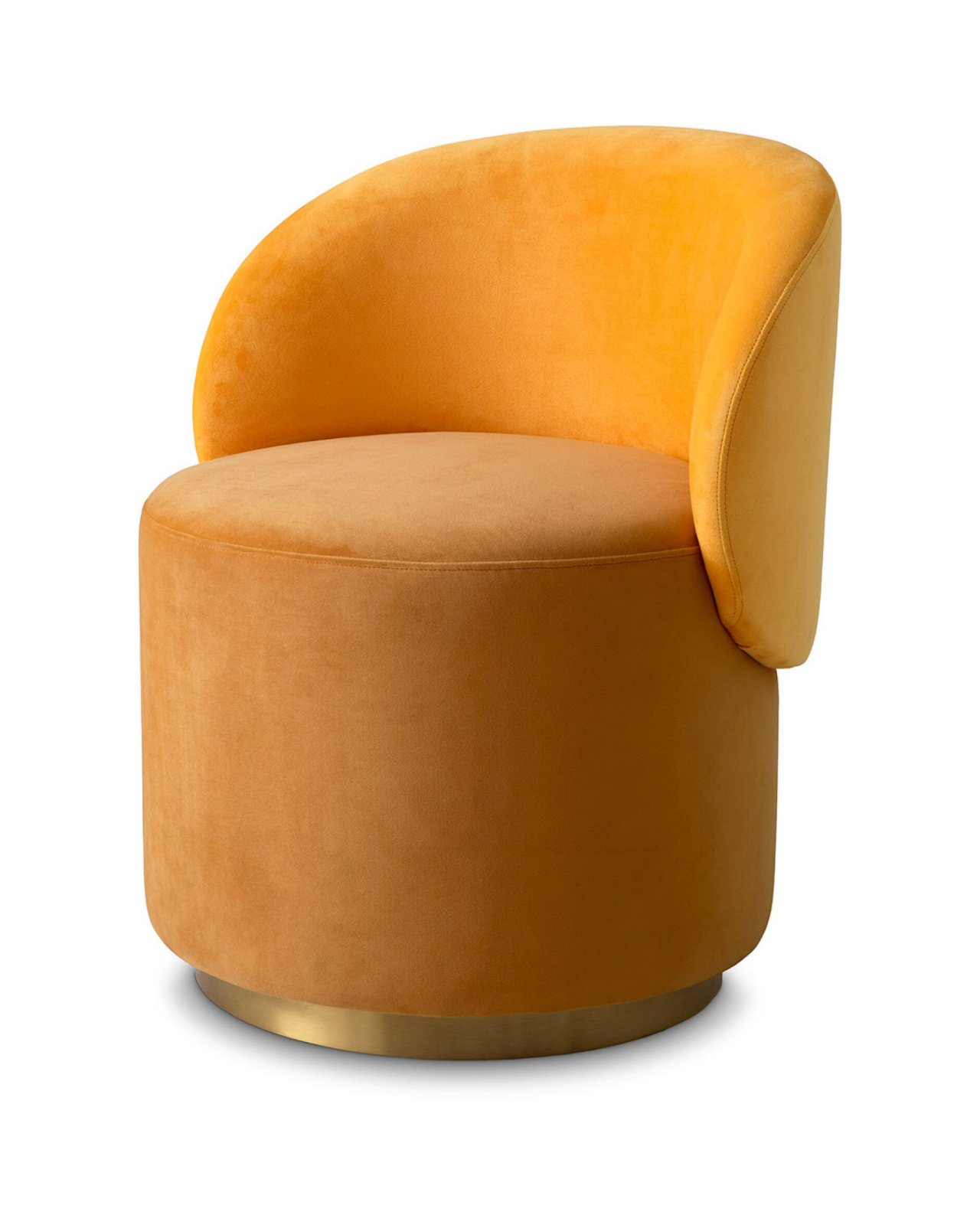 Greer Low Dining Chair Roche Yellow Velvet