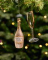 Point noir kerstdecoratie champagne