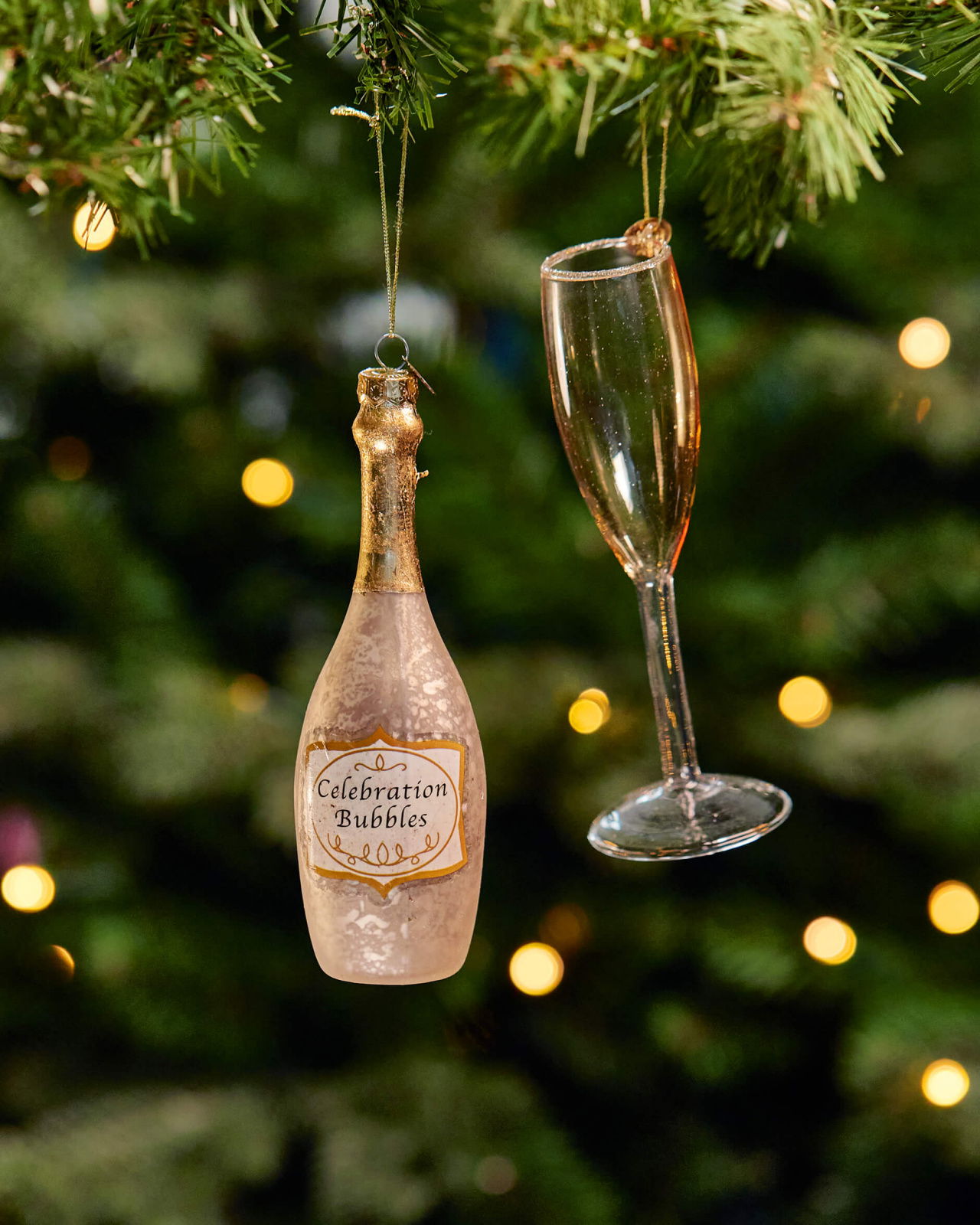 Pinot Noir Christmas Ornaments Champagne