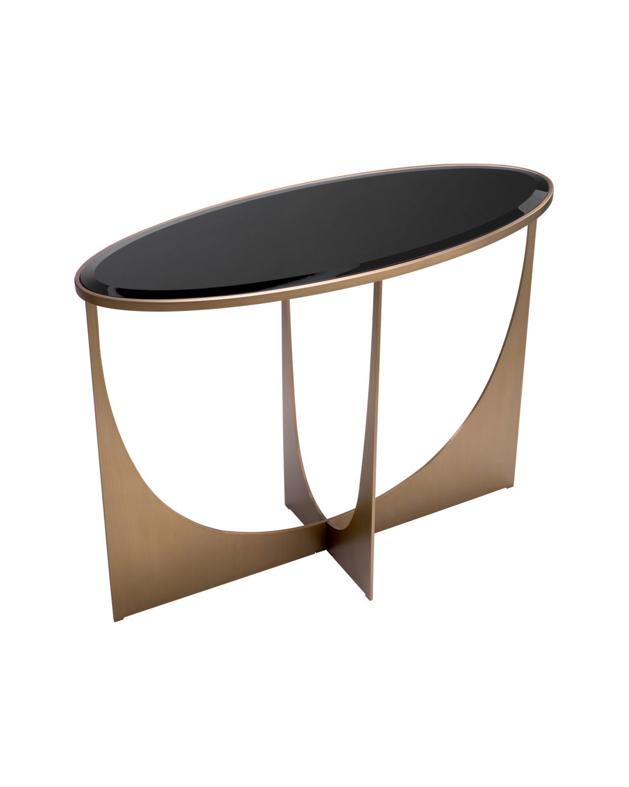 Elegance Console Table Brushed Brass Finish