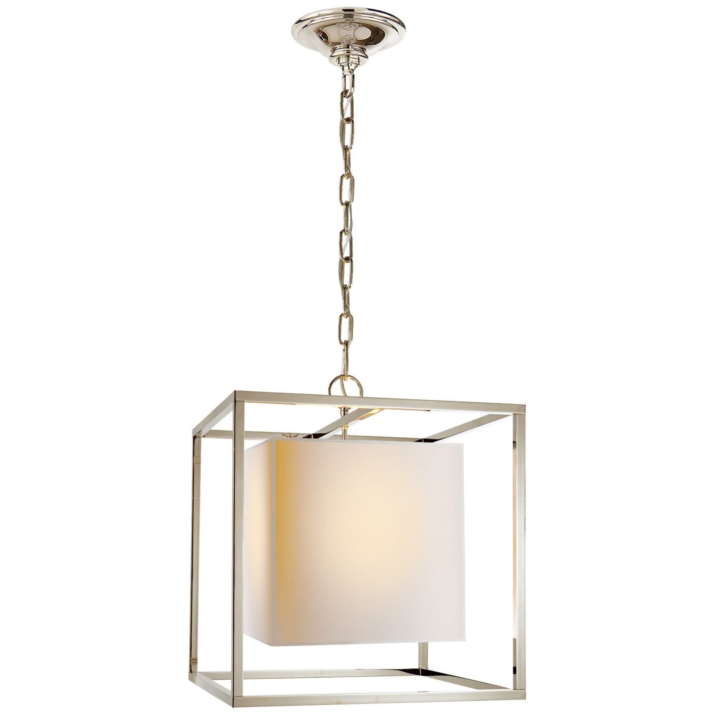 Small Caged taklampa nickel