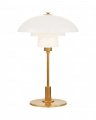 Whitman Desk Lamp Antique Brass/White