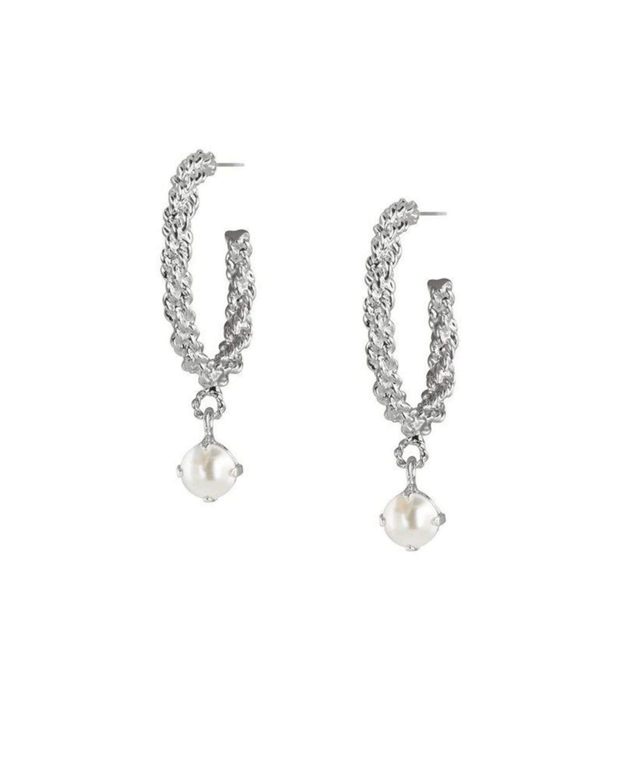 Elena øreringe pearl rhodium