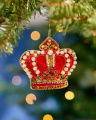 George Crown Ornament Red