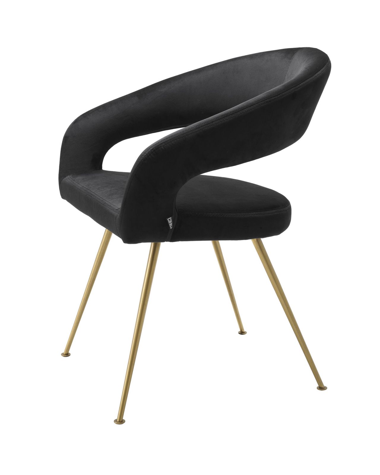 Bravo Dining Chair Roche Black Velvet
