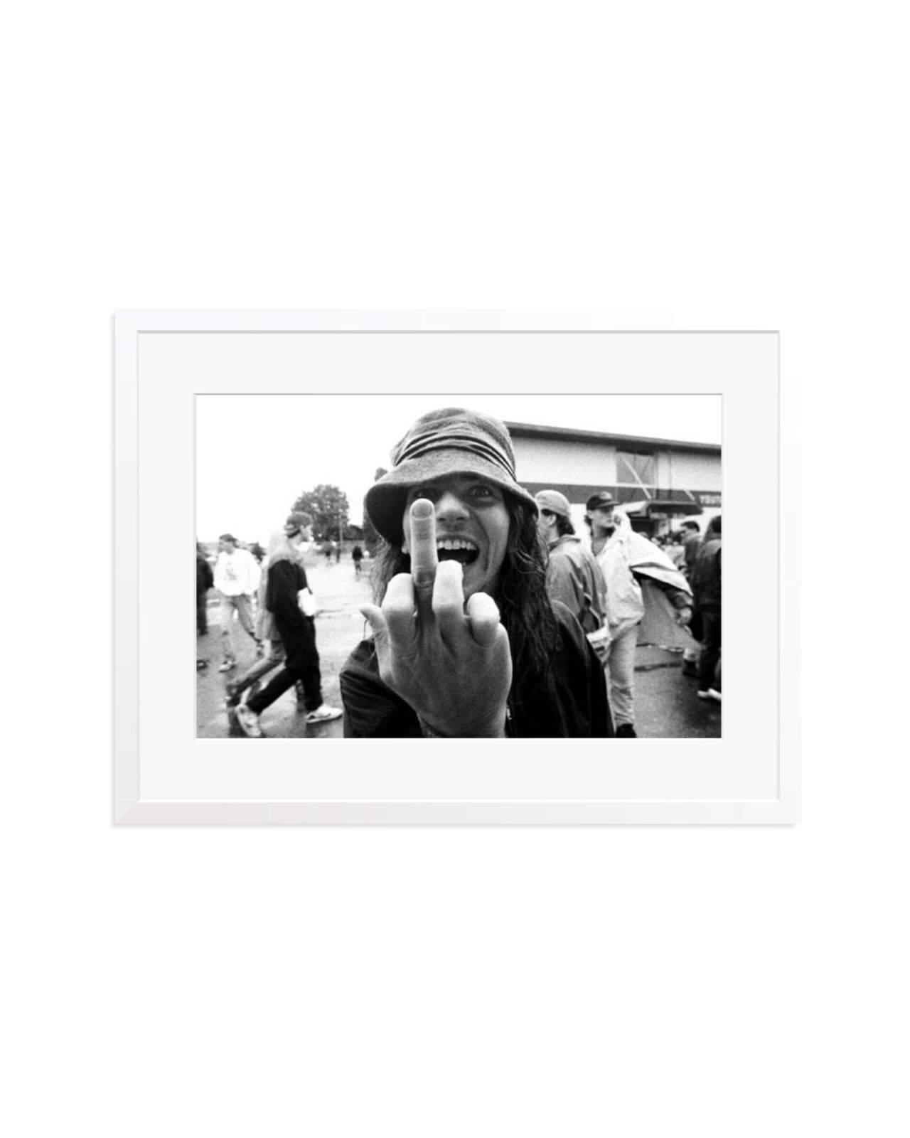 Eddie Vedder Flipping the Bird White / XL