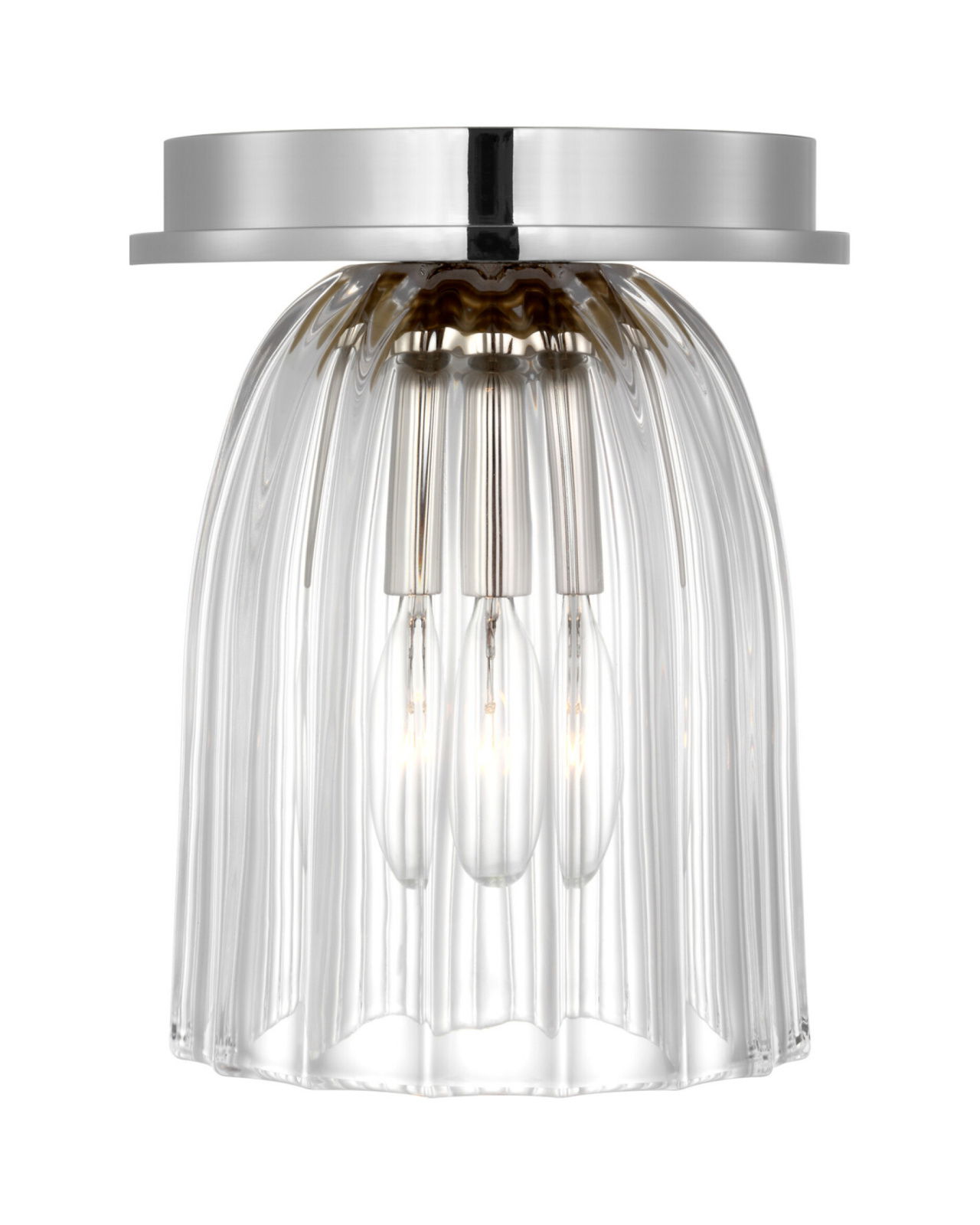 Asalea 5" Solitaire Flush Mount Polished Nickel