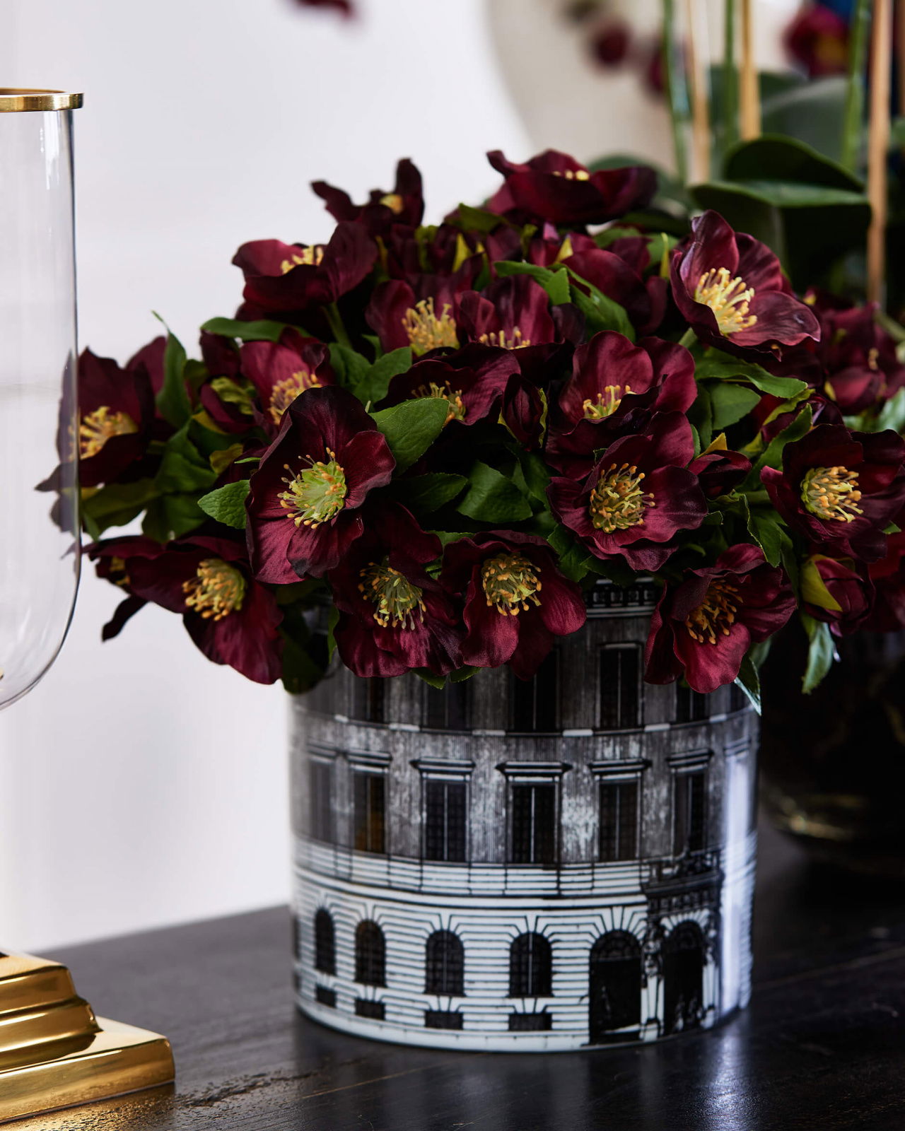 Christmas Rose Bouquet Wine Red