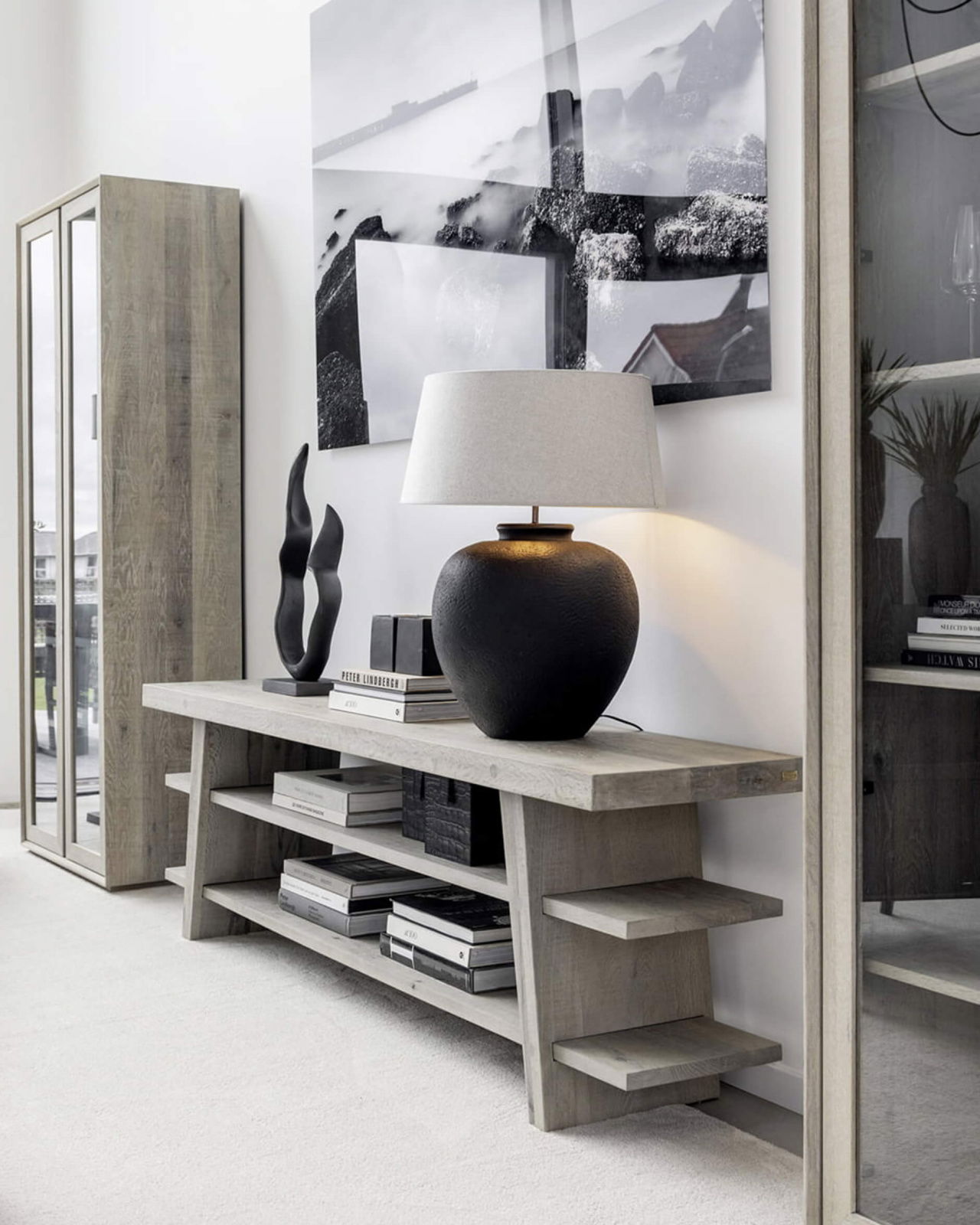 Vancouver vitrinskåp silverstone