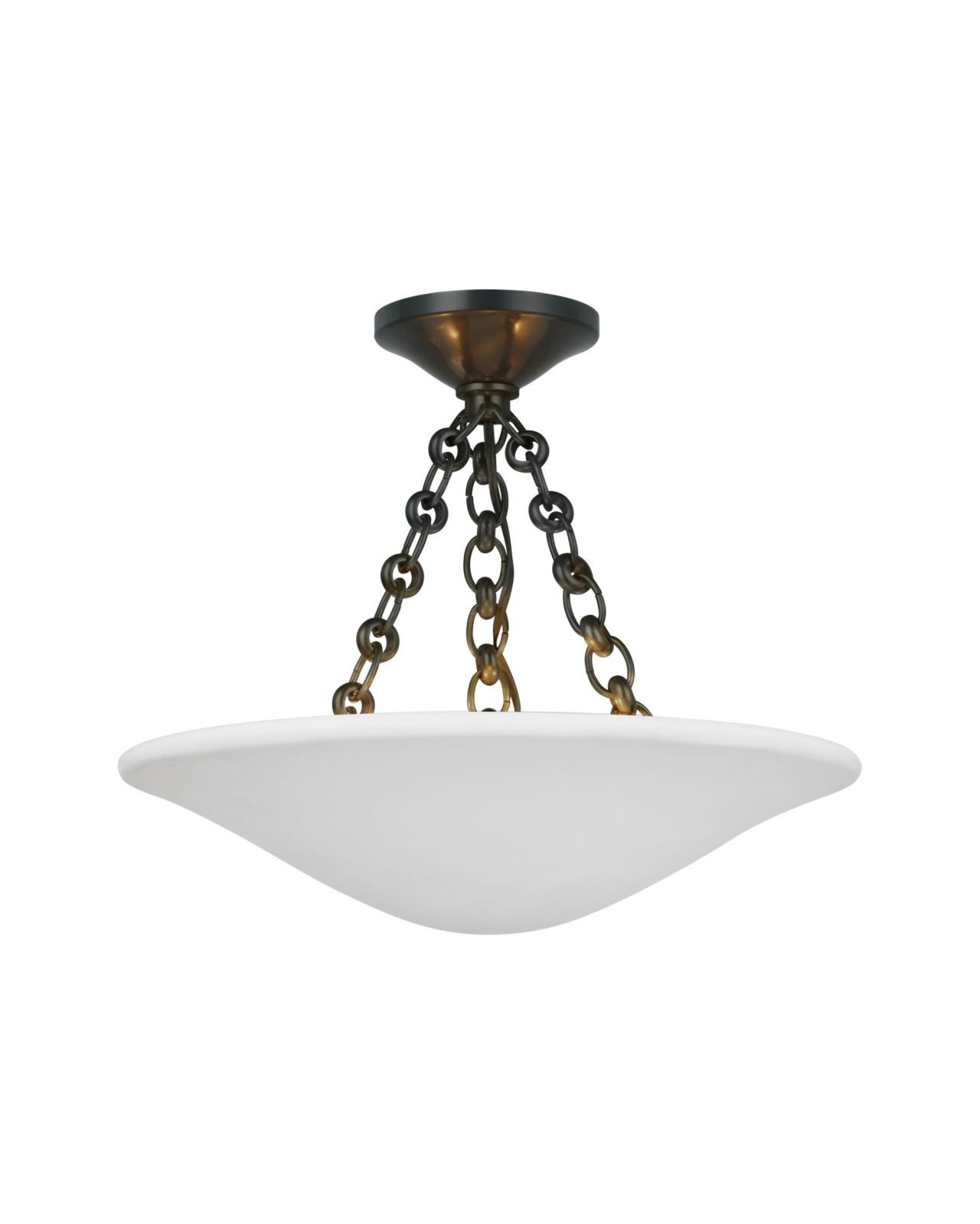 Mollino 16" Semi Flush Mount Bronze