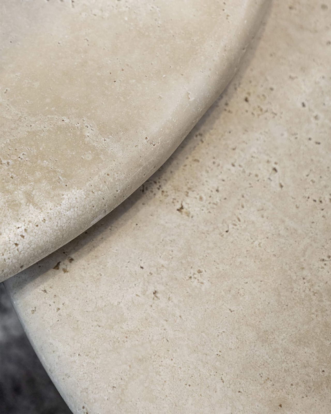 Calais soffbord travertine/mörkbrun