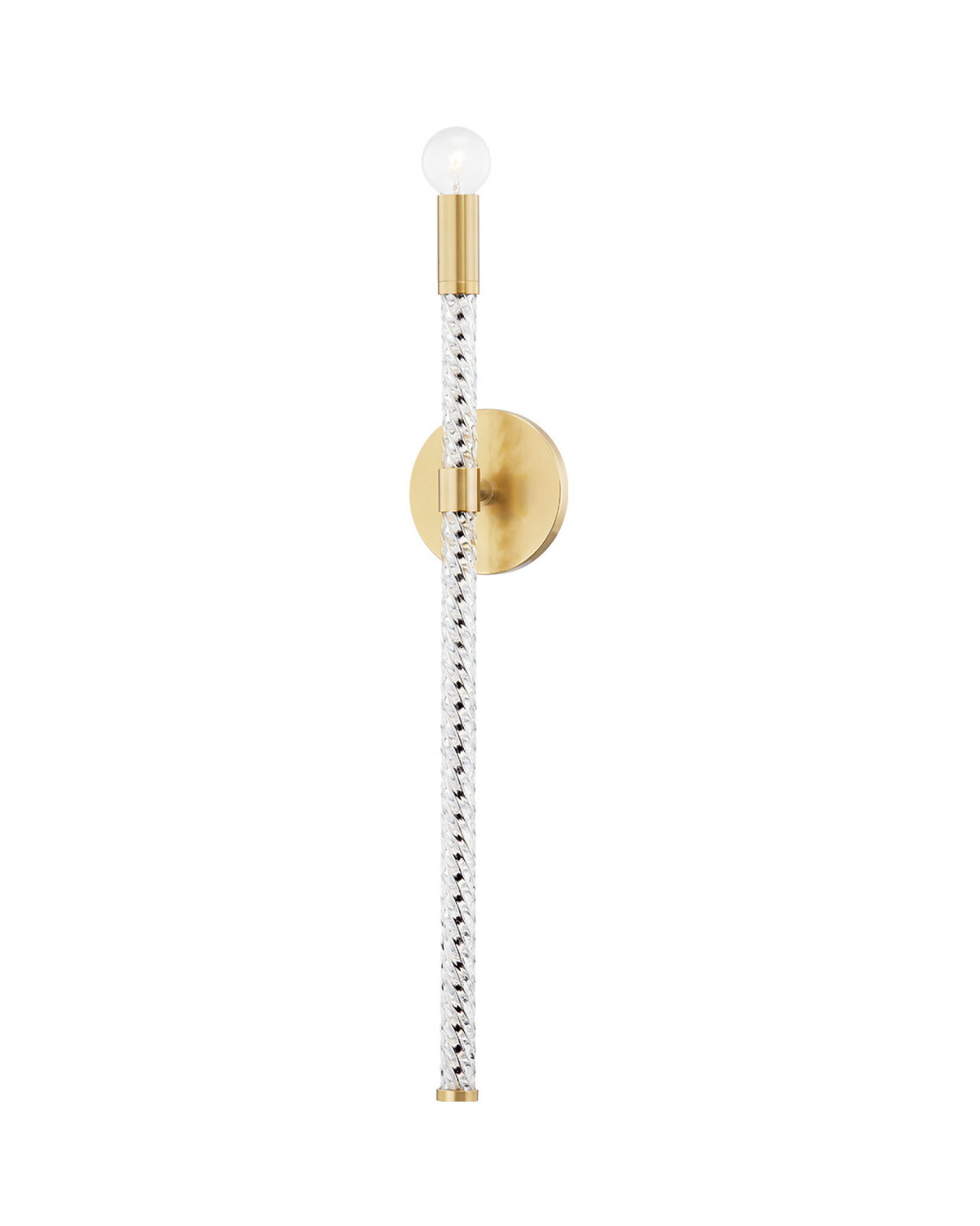 Pippin vegglampe antikk messing