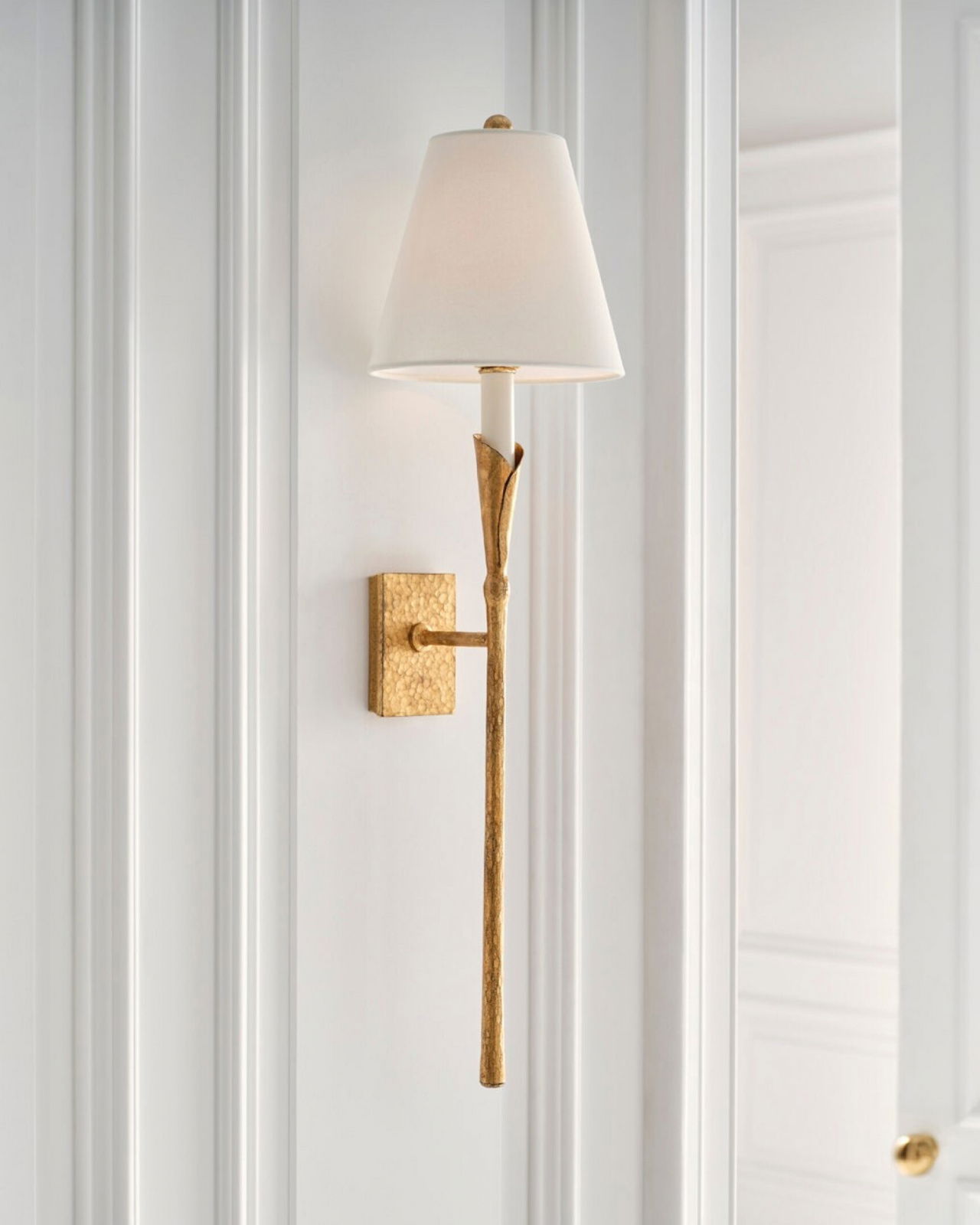 Aiden Tail Sconce Gilded Iron