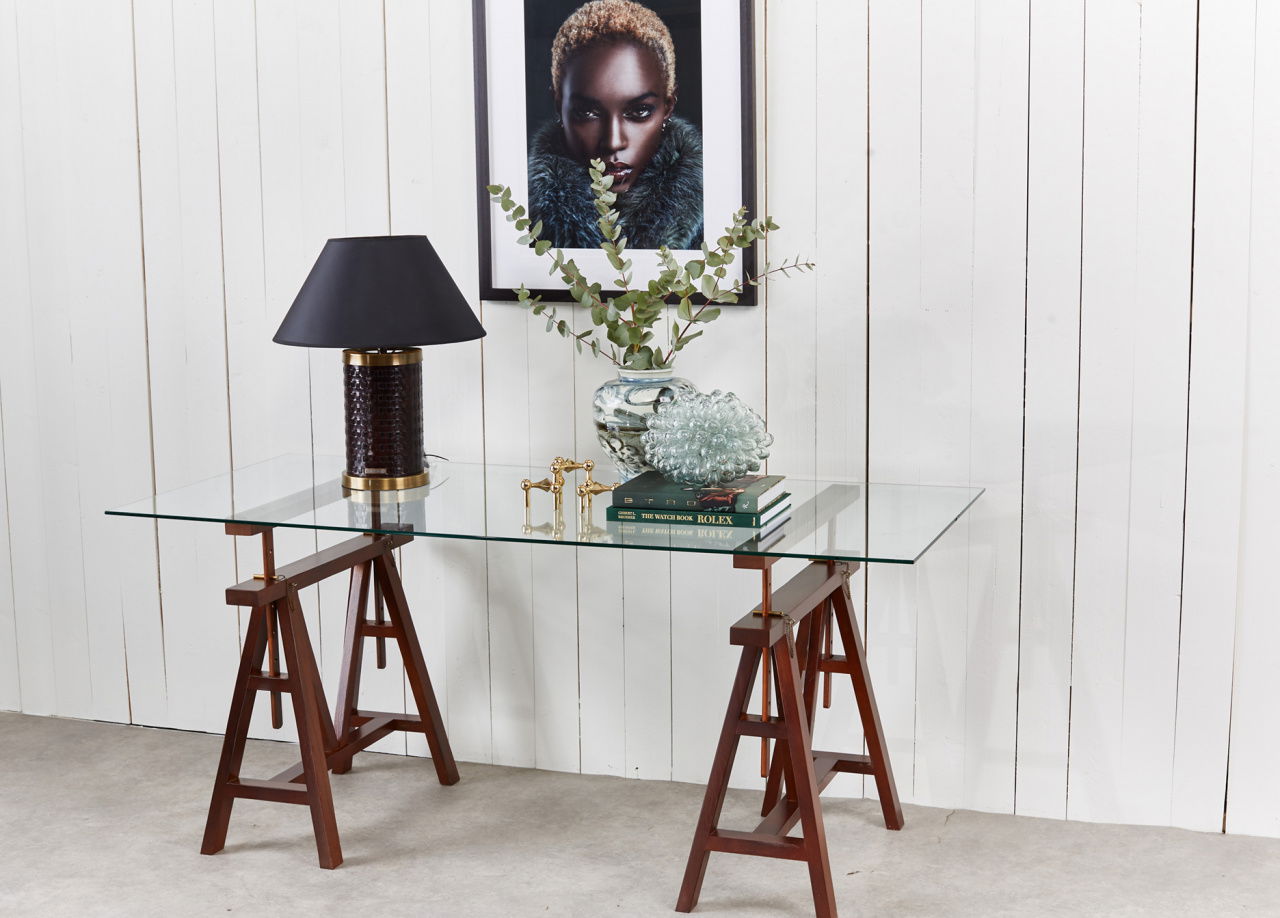 Trestle Schreibtisch Noble Newport Brown