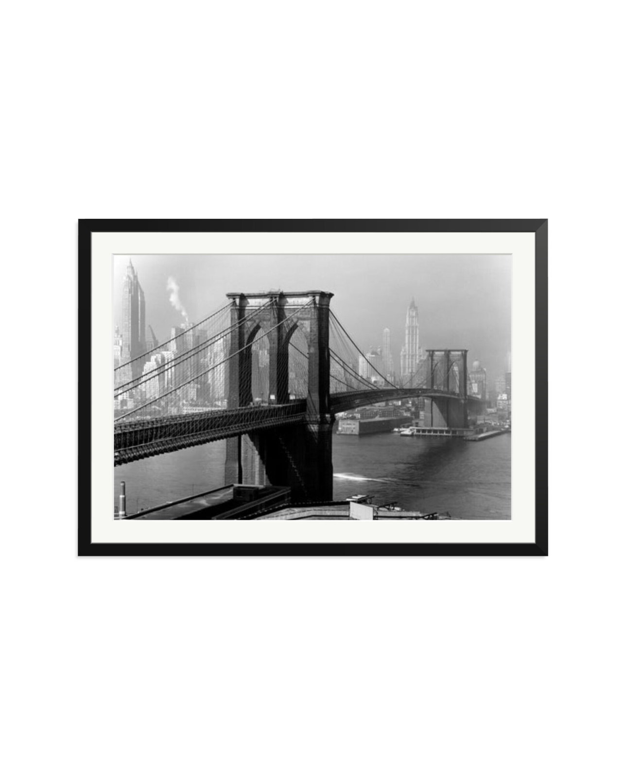 Brooklyn Bridge by Day Black / XXL
