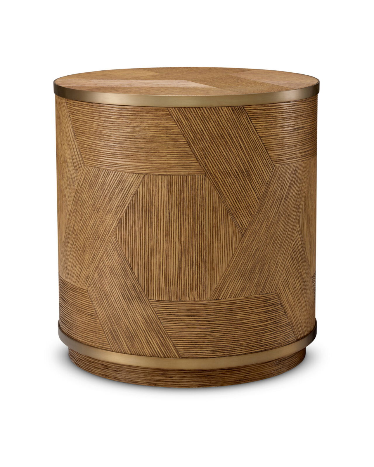 Velutto Side Table Oak Veneer Brass