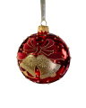 Tiara Weihnachtskugel rot 8 cm