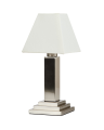 Charles Portable Table Lamp vintage silver finish