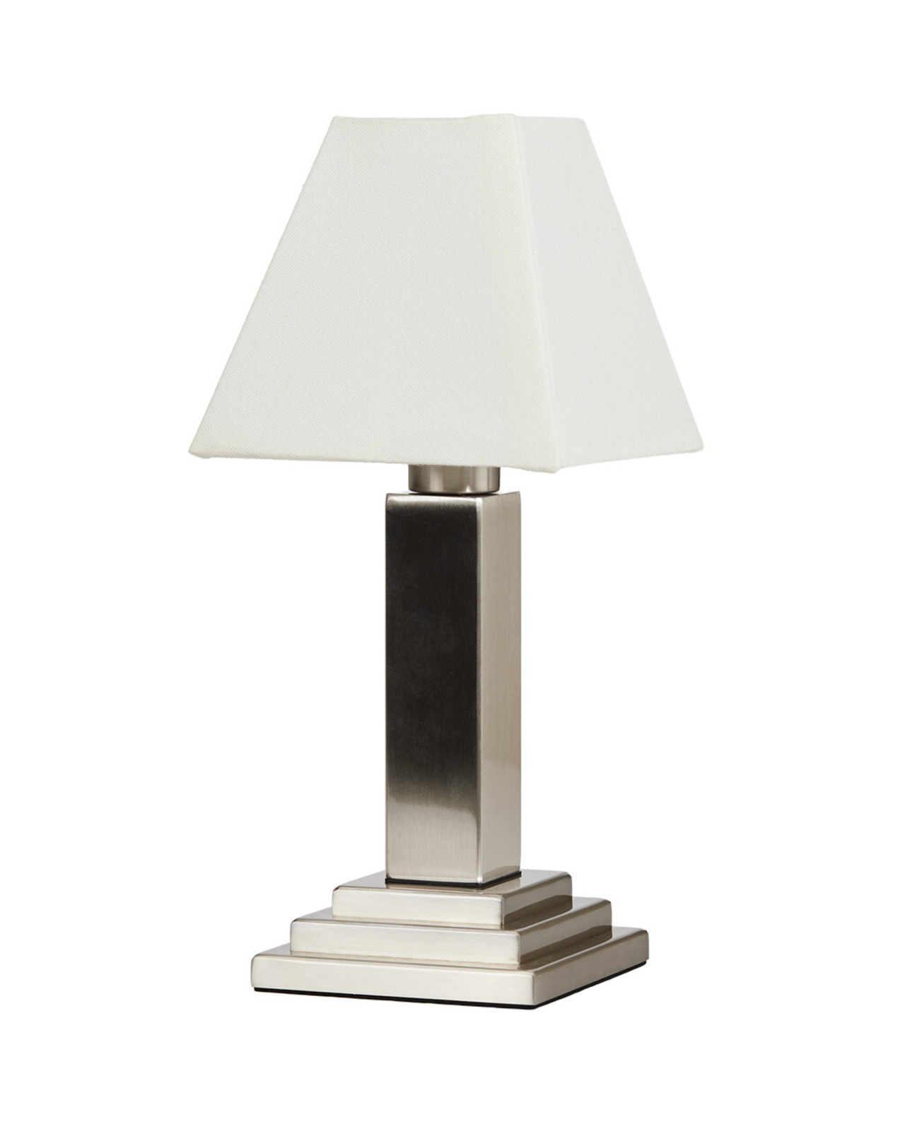 Charles Portable Table Lamp vintage silver finish