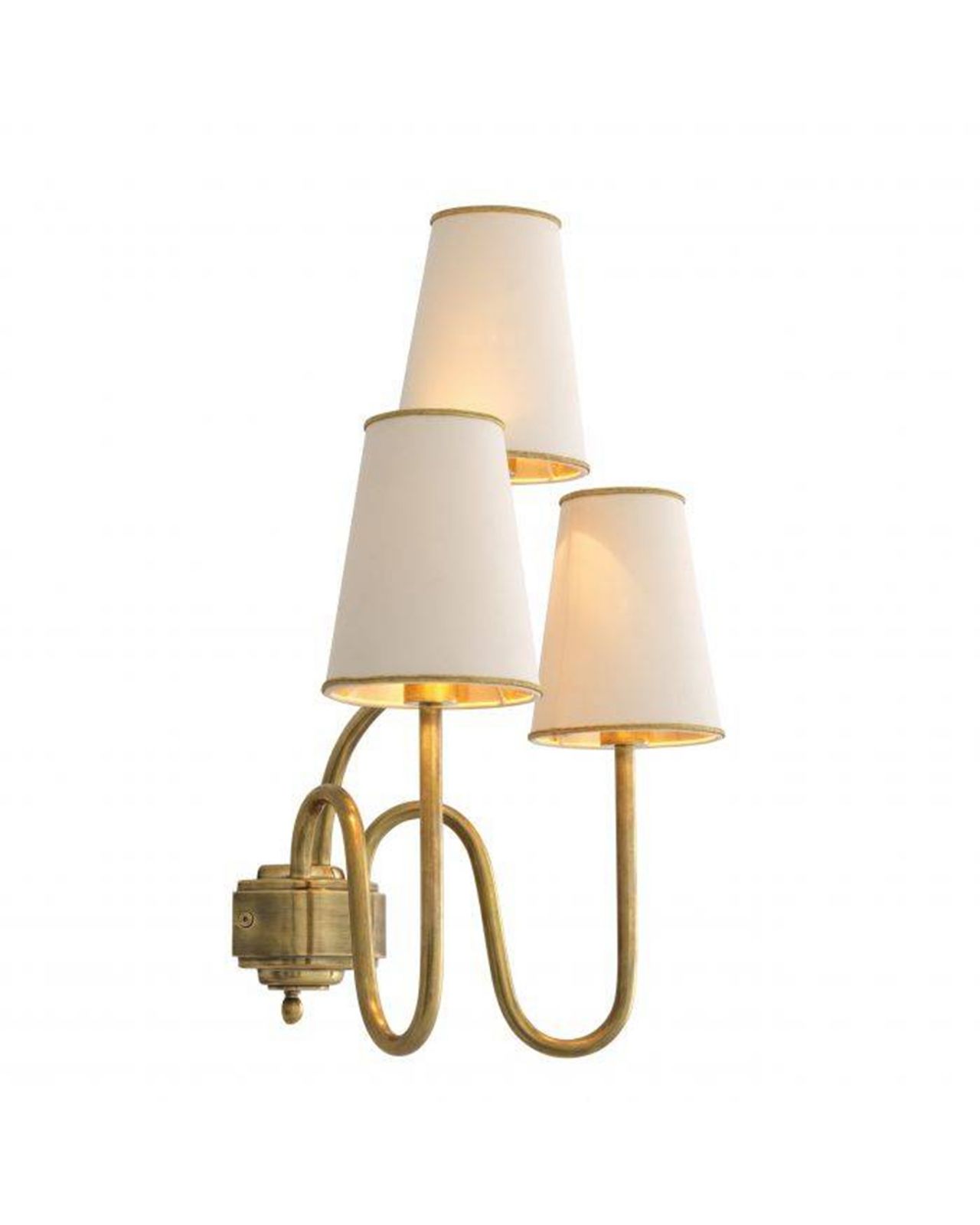 Bergerac vägglampa mässing S