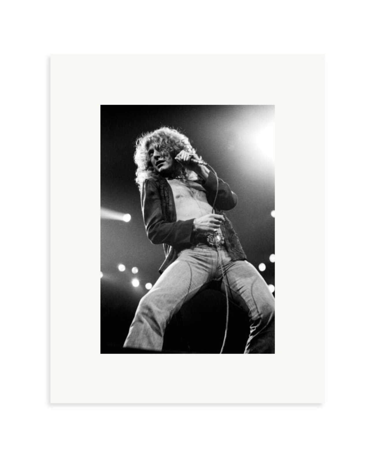 Robert Plant of Led Zeppelin 1977 Print Only / Small
