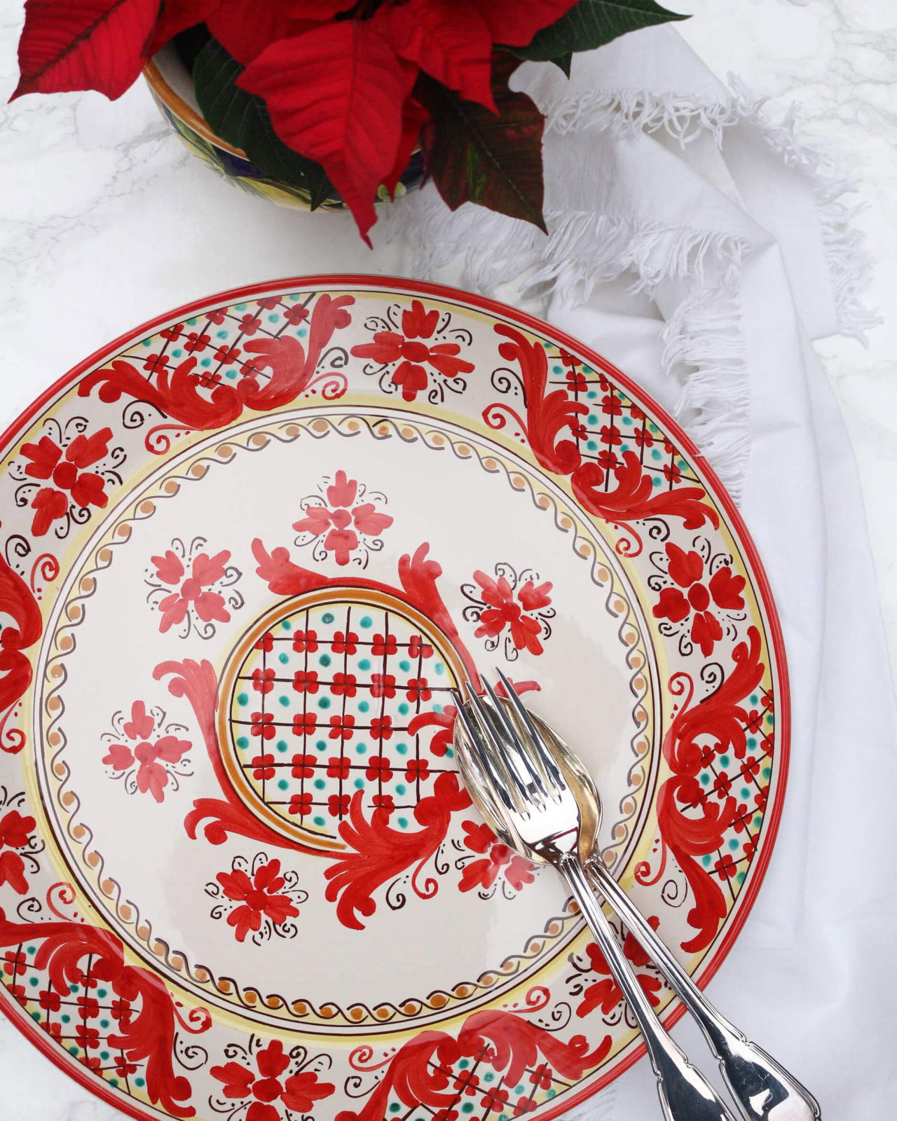 Fontane Rosse Serving Dish Red