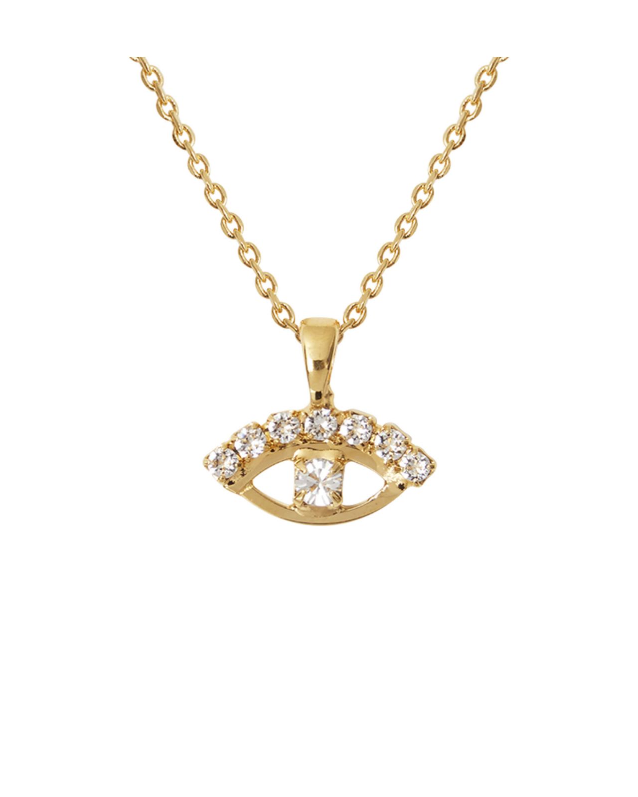 Petite Greek Eye necklace crystal