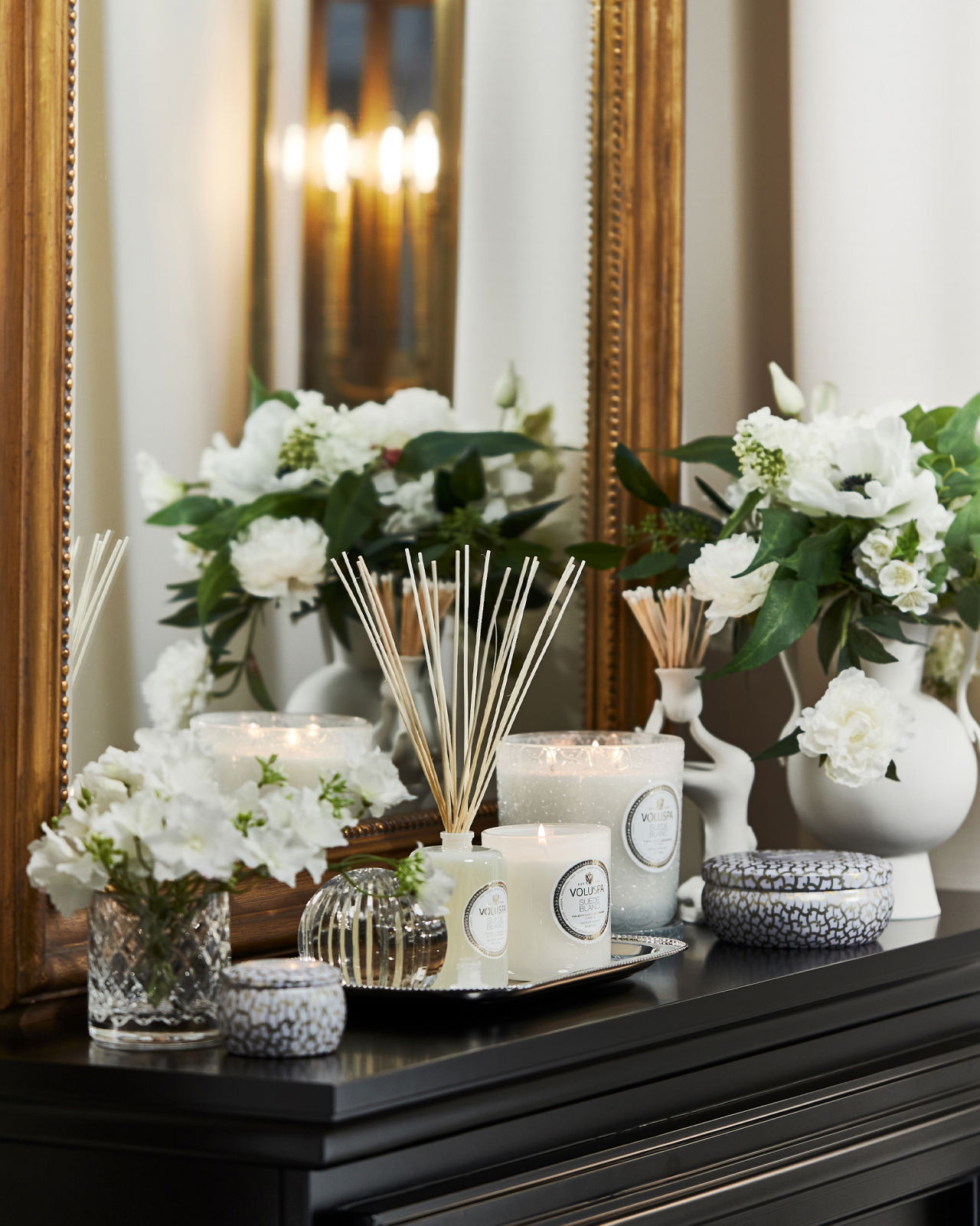 Suede Blanc doftljus 1-wick