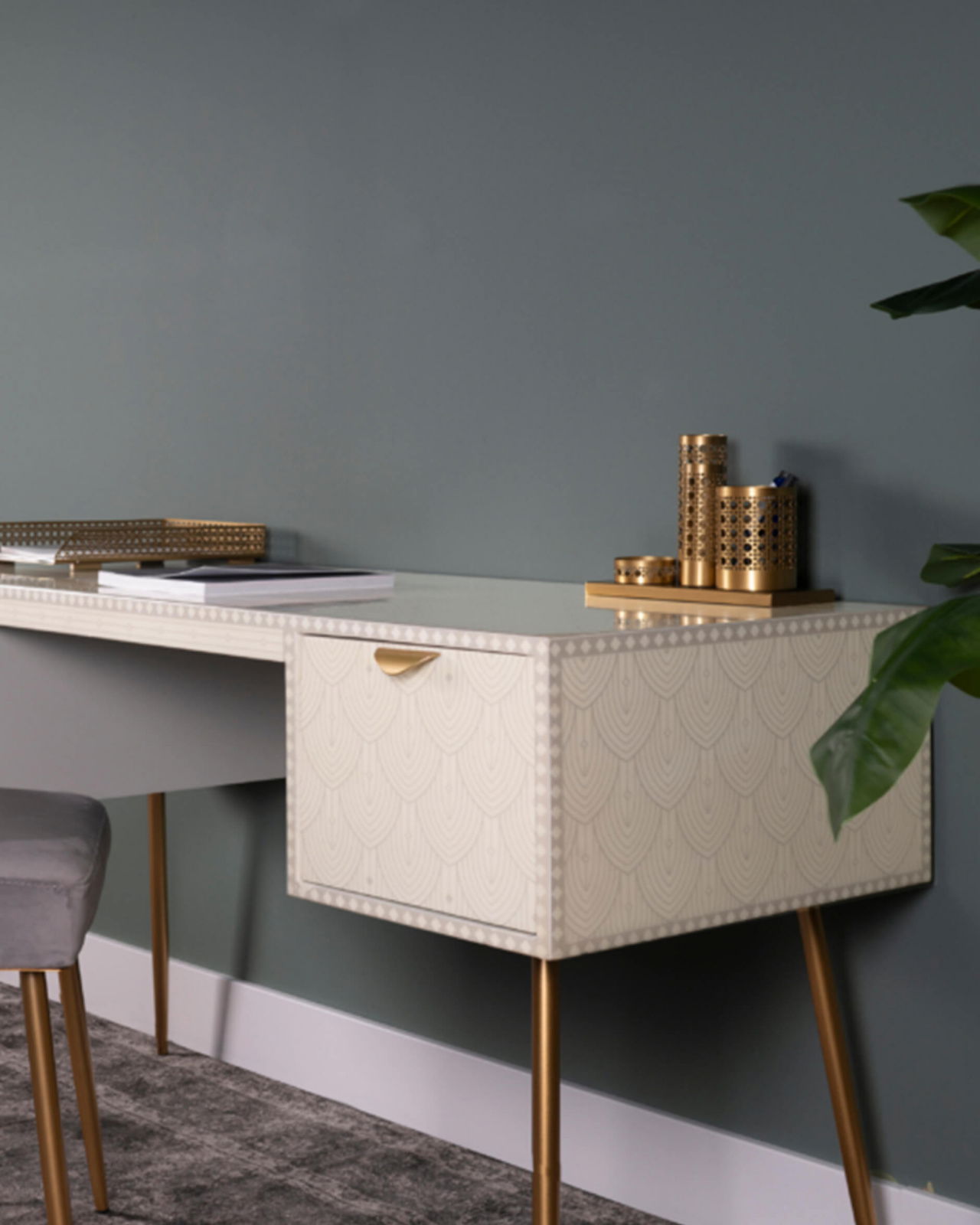 Desk Set Brass