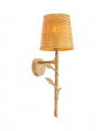 Farini wandlamp messing / rotan