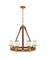 Riley Ring Chandelier Natural Brass/Saddle Leather