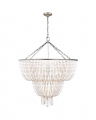 Jacqueline Two-Tier Chandelier Burnished Silver Leaf/White Acrylic