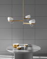 Lightwell Grande Triple Chandelier Soft Brass/White