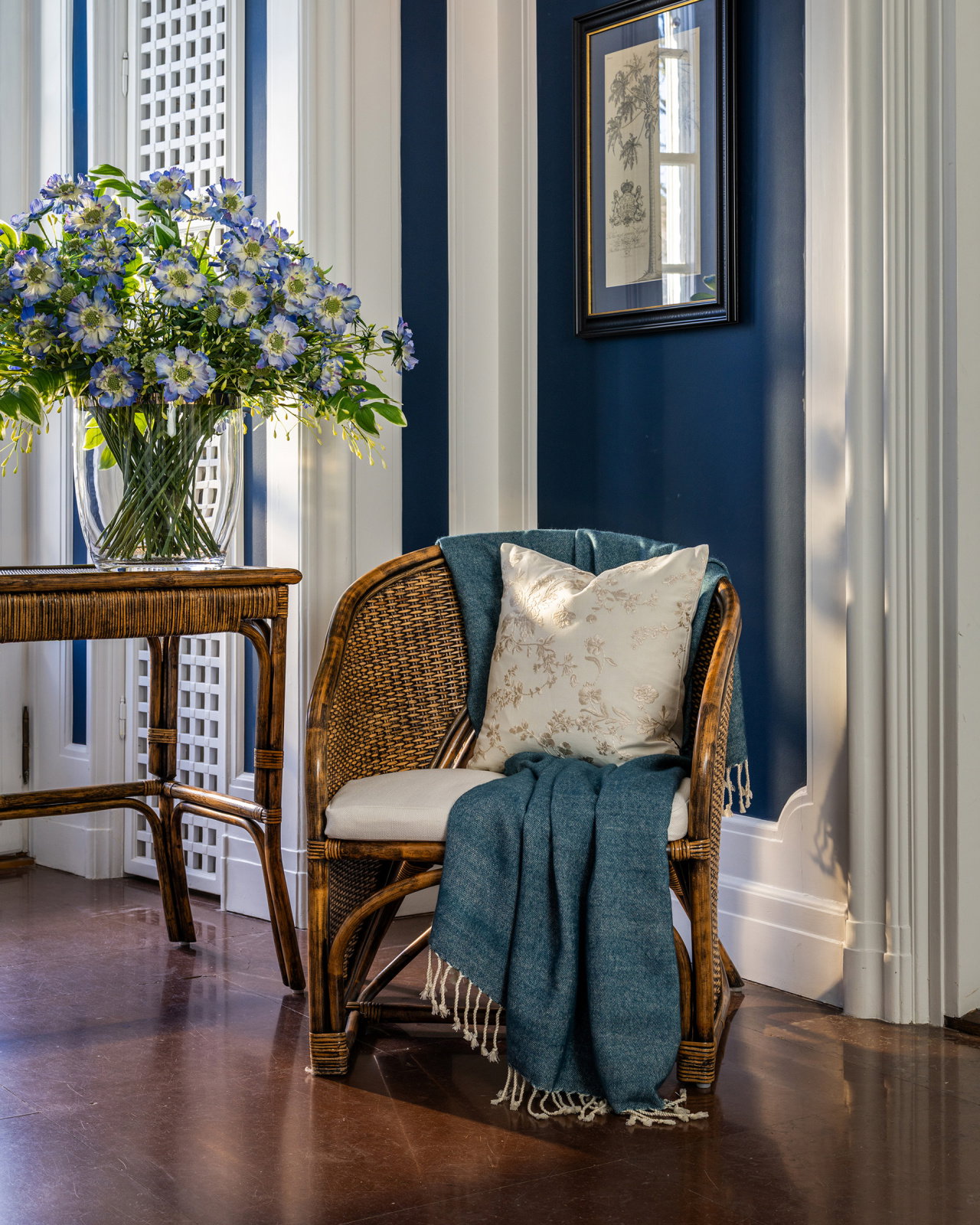 Ambleside Emroidery kuddfodral vit