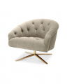 Gardner Swivel Chair Savona Greige Velvet