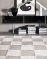 Square rug white/natur