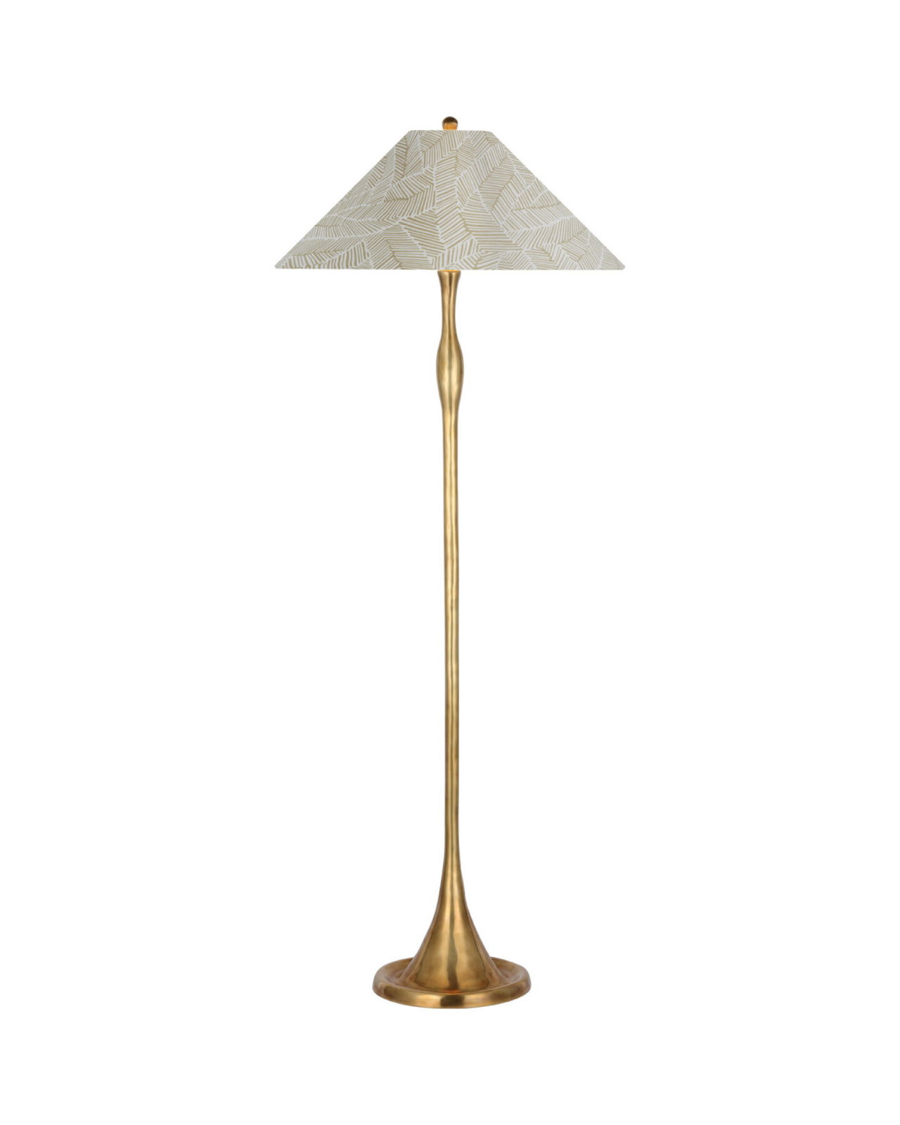 Romero Floor Lamp Antique Brass/Taupe