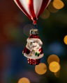 Winifred Hot Air Balloon Christmas Tree Decoration Red/White