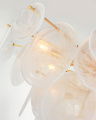 Loire Chandelier Gild/White Glass L