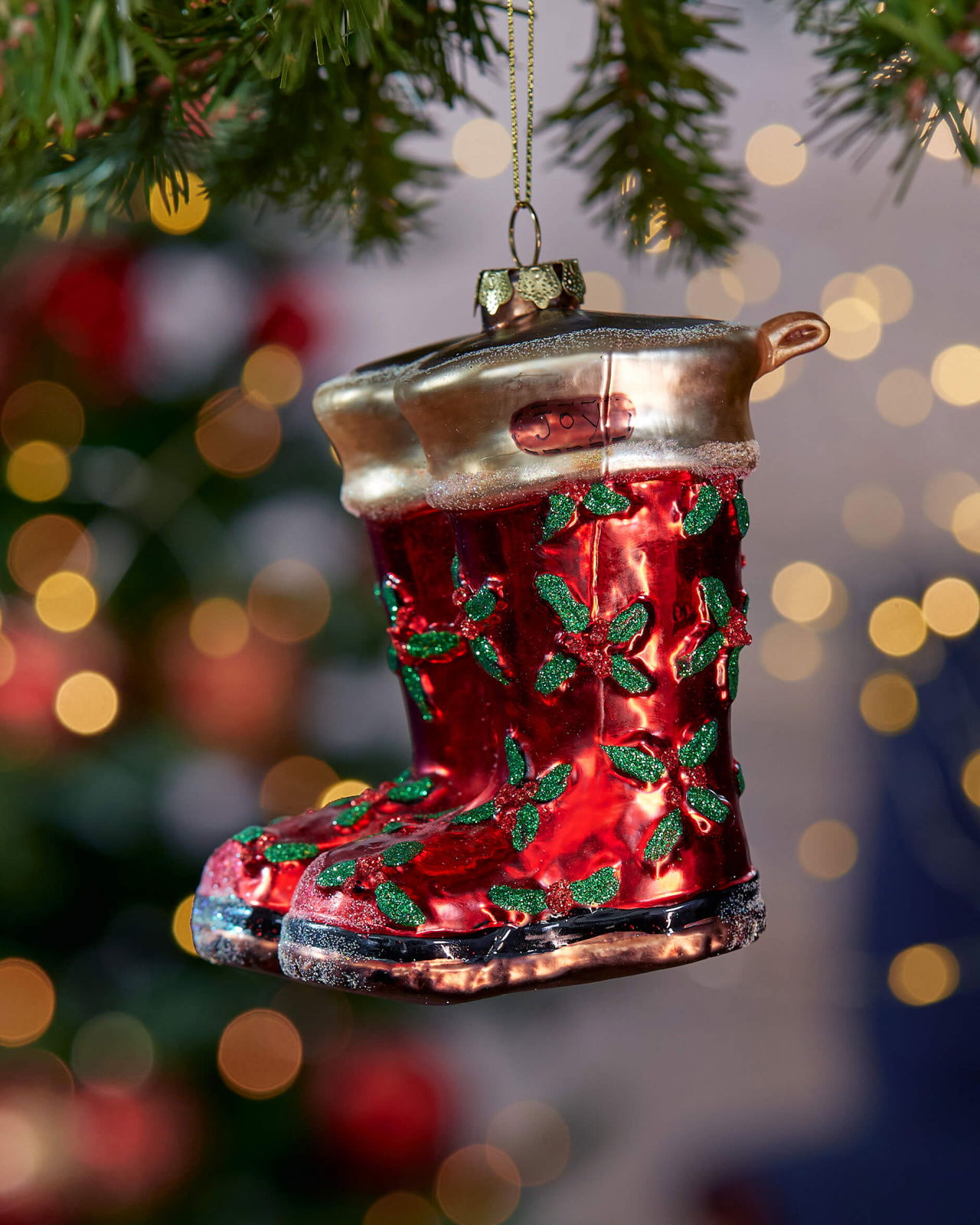 Nowell Boots Ornament Red