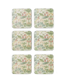 Morris &amp; Co glassunderlag Strawberry Thief 6-pack