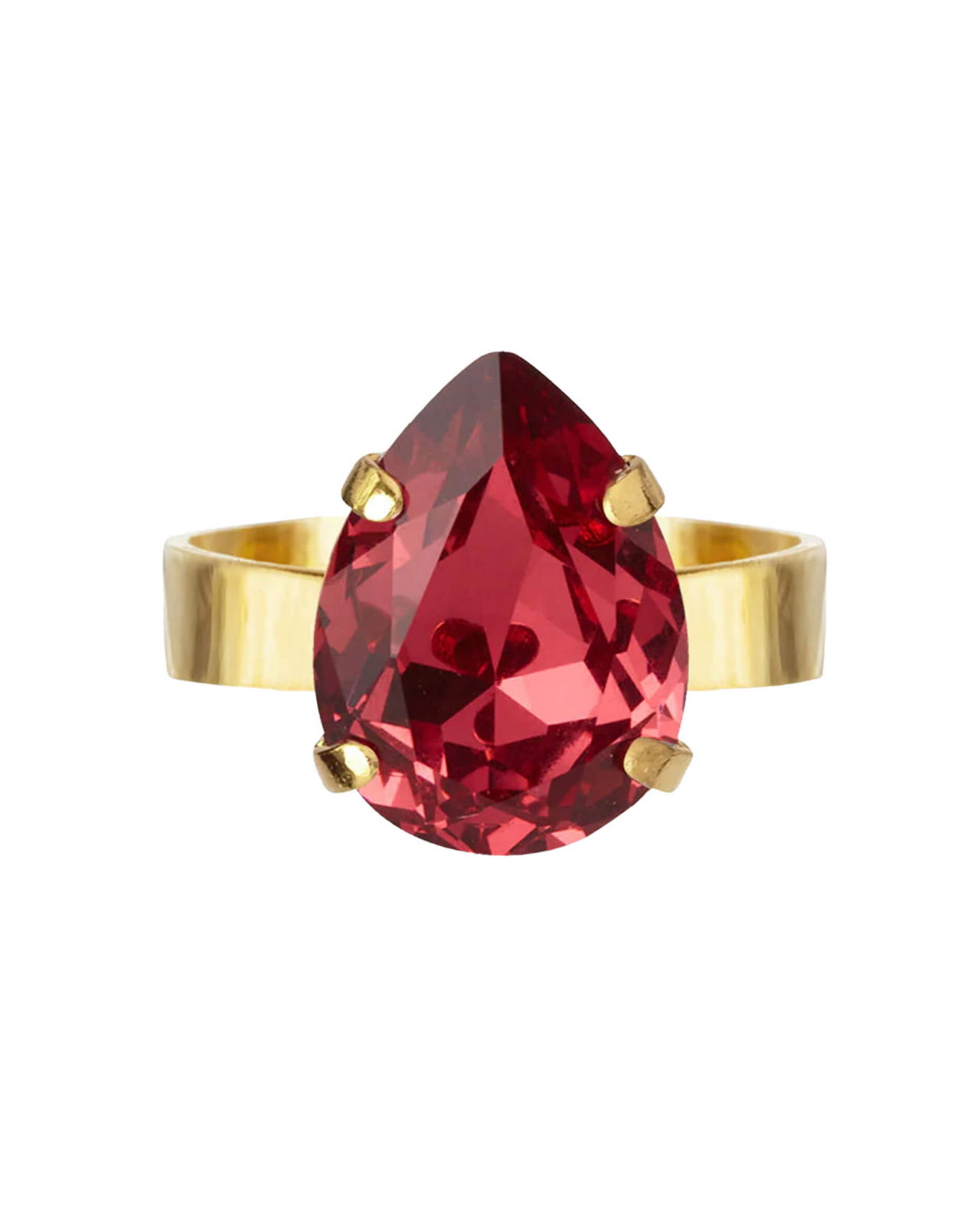 Mini Drop Ring Mulberry Red