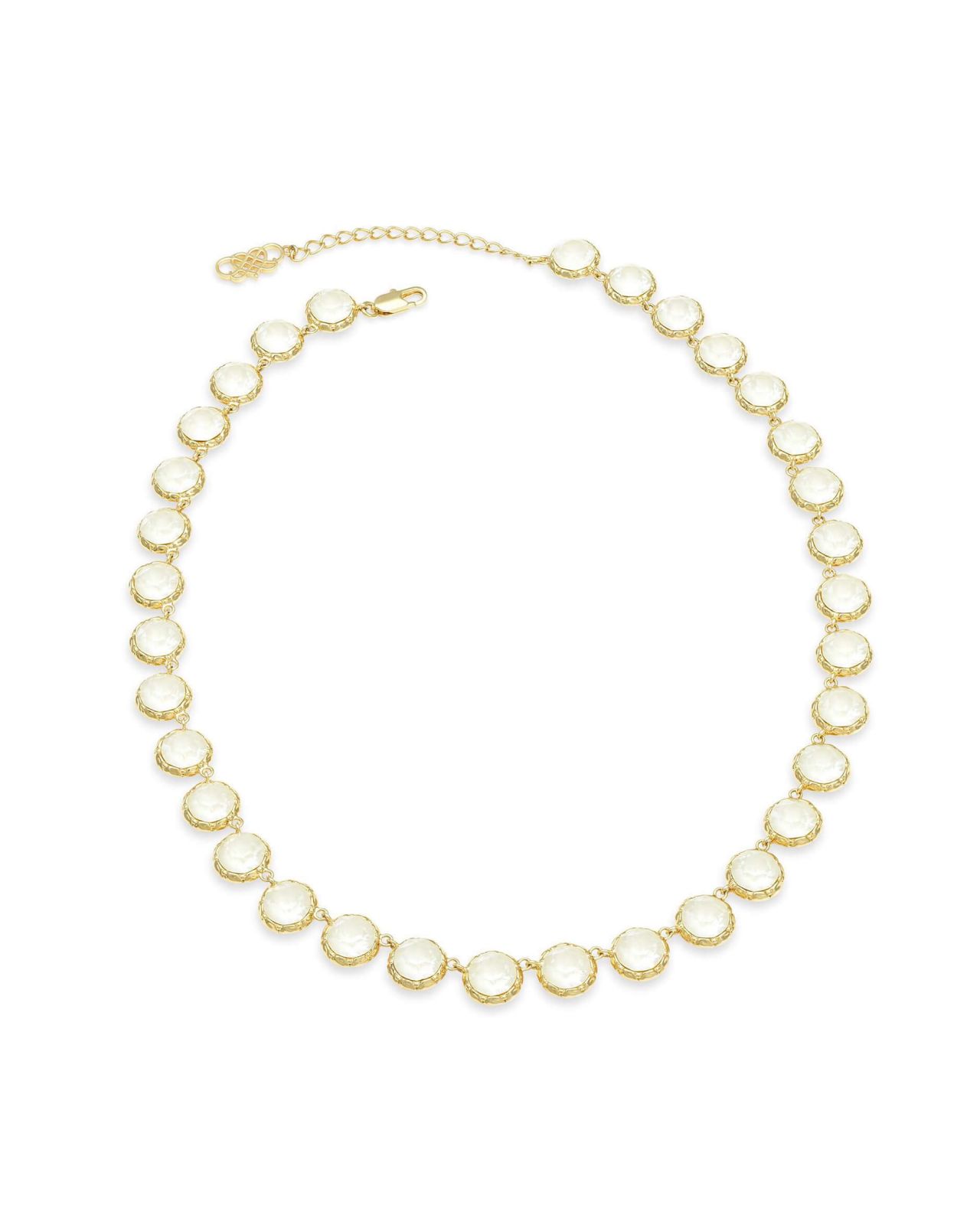 Victoria necklace white linen