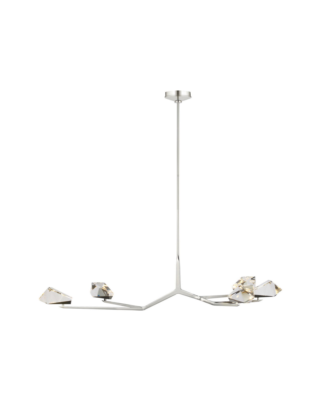 Carraig 53" 5 Light Chandelier Polished Nickel